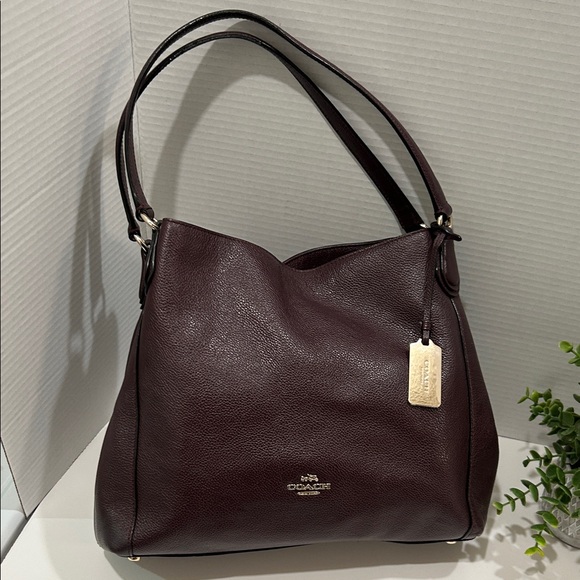 Coach Burgundy Leather Shoulder Bag - Picture 1 of 14
